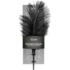 Seductive Pleasures: Black Feather Tickler FTB-001 - Gender-Inclusive Sensual Toy for Intimate Bliss - Adult Naughty Store