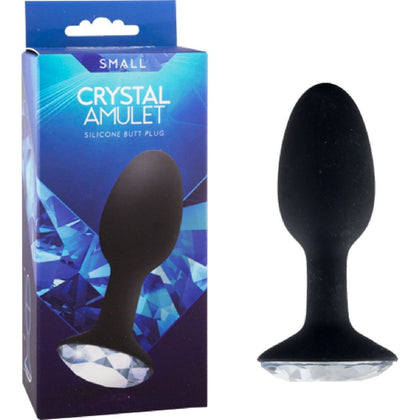 Introducing the Sensual Pleasures Crystal Amulet Silicone Buttplug - Small: A Sultry Delight for Exquisite Anal Stimulation!