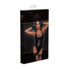 Elegant Seduction Power Wetlook Bodysuit - Model X1 - Women's Intimate Apparel - Sensual Pleasure - Midnight Black