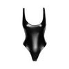 Elegant Seduction Power Wetlook Bodysuit - Model X1 - Women's Intimate Apparel - Sensual Pleasure - Midnight Black