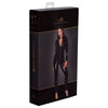 Seductive Pleasurewear: The Temptress PVC Button-Up Overall for Women - Model X1 - Captivating Full-Body Pleasure in Sensual Black