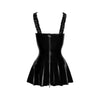 FoxyFlair PVC Dress - Seductive Short Dress with Frilled Shoulder Straps