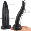 Introducing the Exquisite Pleasure Brand Sensual Tongue Shape Anal Plug - Model T22B for Unforgettable Moments of Passion and Delight in Black - Adult Naughty Store