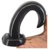 Introducing the Exquisite Pleasure Brand Sensual Tongue Shape Anal Plug - Model T22B for Unforgettable Moments of Passion and Delight in Black - Adult Naughty Store