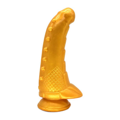 Sensual Pleasures Hunchback Dildo Gold - Luxurious Silicone Pleasure Toy for Intense Satisfaction, Model SPHD-001, Unisex, G-Spot and Prostate Stimulation, Vibrant Gold - Adult Naughty Store