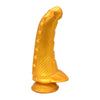 Sensual Pleasures Hunchback Dildo Gold - Luxurious Silicone Pleasure Toy for Intense Satisfaction, Model SPHD-001, Unisex, G-Spot and Prostate Stimulation, Vibrant Gold - Adult Naughty Store