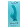FemmeFunn Pirouette Dual Clitoral Stimulating Rabbit Vibrator - Model PF-001 - For Women - G-Spot and Clitoral Pleasure - Rose Gold