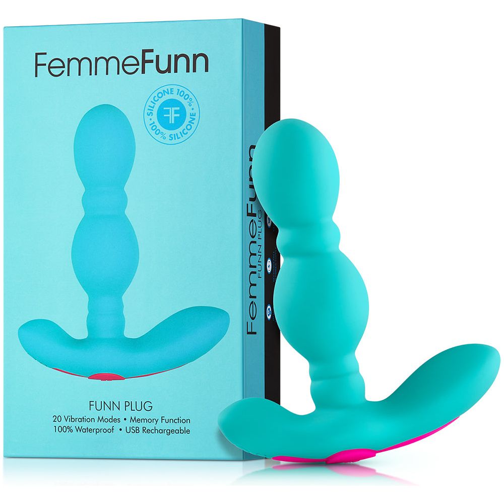 Femme Fun Anal Butt Plug Prostate Vibrator - Model FF-2001 - Unisex Pleasure - Black