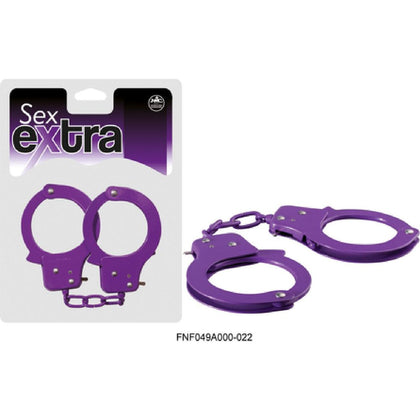Purple Passion Metal Cuffs - Intimate Pleasure for Couples - Model MC-2021 - Unisex - Sensual Wrist Restraints