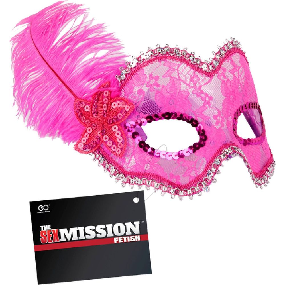 Introducing the Exquisite Feathered Masquerade Masks by Adult Naughty Store - The Ultimate Pink Pleasure Delight