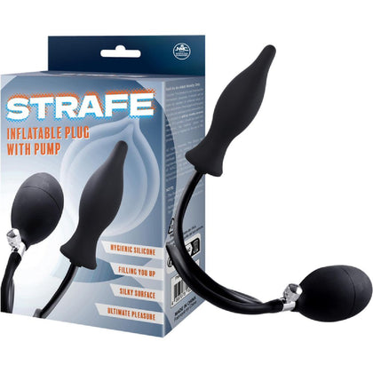 Luxe Pleasure Co. Inflatable Teardrop Plug Model X1 Unisex Anal Stimulator in Elegant Black