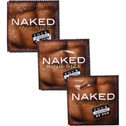 Introducing the Naked King Size 144's Premium Latex Condoms - The Ultimate Pleasure Experience for Men and Women in a Sensual Transparent Shade