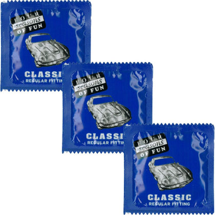 Four Seasons Regular Fitting Ultra Sensitive Transparent Lubricated Condoms Model Regular 144's for Men - Enhanced Pleasure, Natural Feel, Transparent