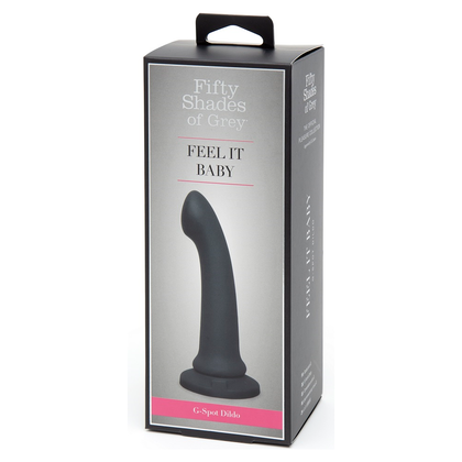 Fifty Shades of Grey Feel it Baby G-Spot Dildo - Model FSB-001 - For Intense G-Spot Stimulation - Women's Pleasure - Sensual Black