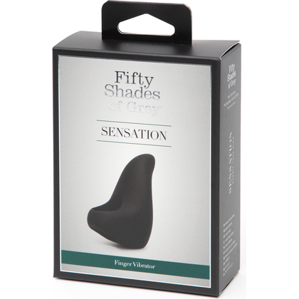 Fifty Shades of Grey Sensation Rechargeable Finger Vibrator - Miniature Beginner-Friendly Silicone Finger Vibrator for Intense Pleasure - Model RS-1001 - Unisex - Targeted Stimulation - Black