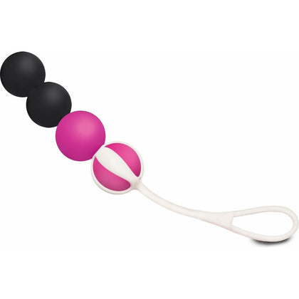 Introducing the Sensual Pleasure Geisha Balls Magnetic - Model GBM-27: The Ultimate Magnetic Kegel Exerciser for Women in Pink and Black - Adult Naughty Store