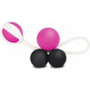 Introducing the Sensual Pleasure Geisha Balls Magnetic - Model GBM-27: The Ultimate Magnetic Kegel Exerciser for Women in Pink and Black - Adult Naughty Store