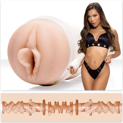 Experience unmatched pleasure with Fleshlight Girls Vina Sky Exotica Realistic Male Masturbator Model No. 810476011789 for Men - Vaginal Pleasure in Light FleshTone