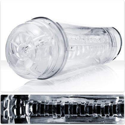 Introducing the Aviator Flight Clear Ice Non-Anatomical Canal Men's Prostate Stimulation Sex Toy - Model 810476019464 - Clear Ice