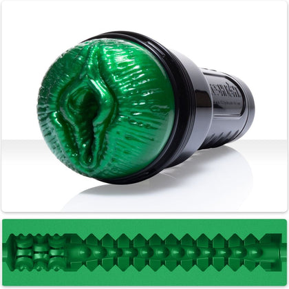 Elevate your pleasure with the [Brand Name] Alien Queen Green Metallic Male Masturbation Sleeve - Model No. 810476013462 for Males.