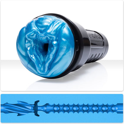 Fleshlight Freaks Alien Blue Metallic Model Alien Blue Metallic Male Masturbator for Intergalactic Bliss in Blue - Adult Naughty Store