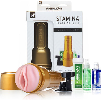 Introducing the Fleshlight Pink Stamina Training Unit Value Pack (Model: STU-001) - Unisex Genital Stimulation Set 🌟