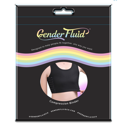 XYZ Gender Fluid Chest Compression Binder Model Black 2XL - Adult Naughty Store