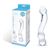 Gläs Curved G-Spot Glass Dildo - Model X1 - Female G-Spot Stimulation - Textured Surface - Deep Blue - Adult Naughty Store