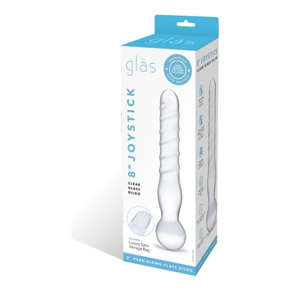 Introducing the Exquisite Pleasures Joystick Clear Glass Dildo - Model X1: Ultimate Sensations for All Genders, Unleash Your Passion in Crystal Clear Bliss - Adult Naughty Store