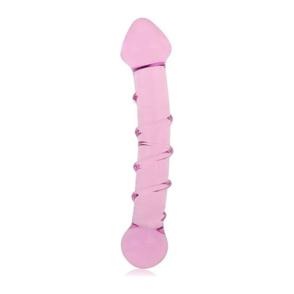 Glass Romance Sensual Pleasure Glass Dildo GR5P7 - Pink Delight - For Her - Intense Pleasure and Unforgettable Sensations - Adult Naughty Store