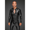 Dominator Power Wetlook Men's Jacket with Pleated PVC Epaulets - Model DWJ-9000X - Black - Adult Naughty Store