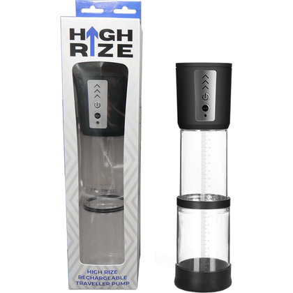 High Rize Rechargeable Traveller Pump - Powerful Male Penis Enlargement Pump for Enhanced Pleasure - Model HR-TP1 - Black