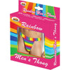 Adult Naughty Store: Rainbow Pecker Men's Thong - Vibrating Pleasure, Model RPT-001, for Male Genital Stimulation - Colorful Stripes