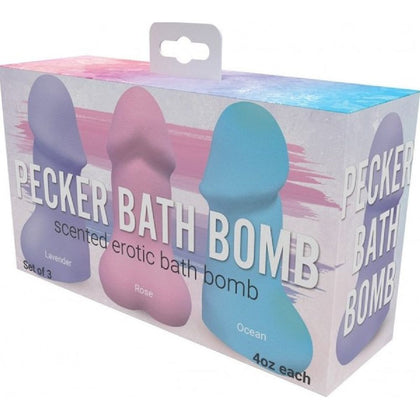 Introducing the Pleasure Pro Pecker Bath Bomb (3 Pack) - Erotic Scented Bath Bombs for Sensual Soaking - Adult Naughty Store