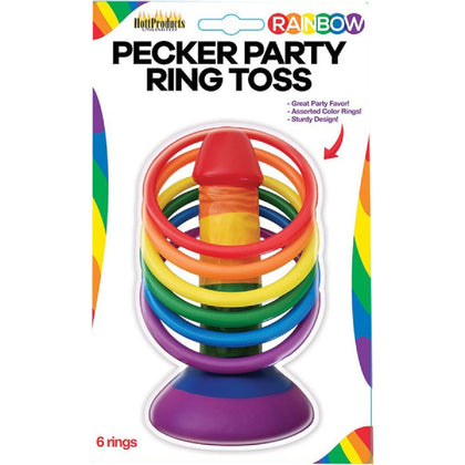 Introducing the Naughty Store Rainbow Pecker Party Ring Toss Game - The Ultimate Adult Party Pleasure Experience for All Genders!