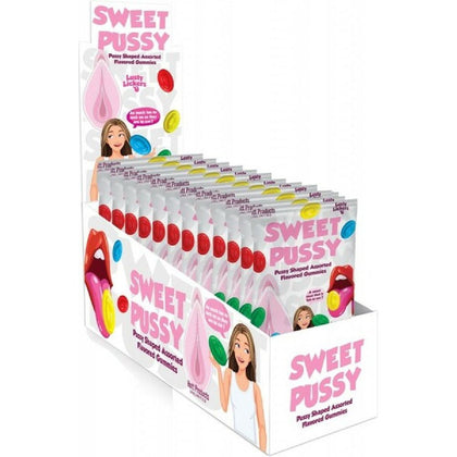 Sweet Pussy Gummies Assorted Flavored Gummy Sweets Display - 12 Pieces, Great Taste, Sweet Cheeks Shape - Adult Naughty Store