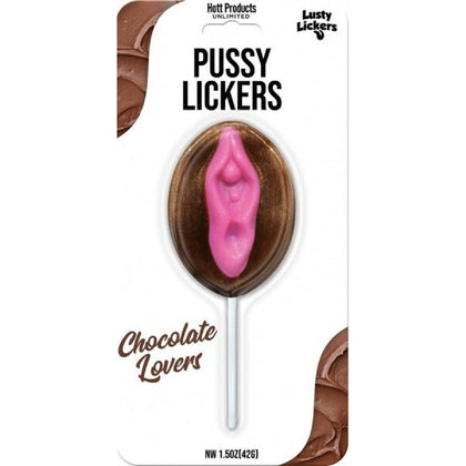 Lusty Lickers Chocolate Flavoured Pussy Pop, Delicious Candy on a Stick, Model: Pussy Pop, Unisex, Oral Pleasure, Brown