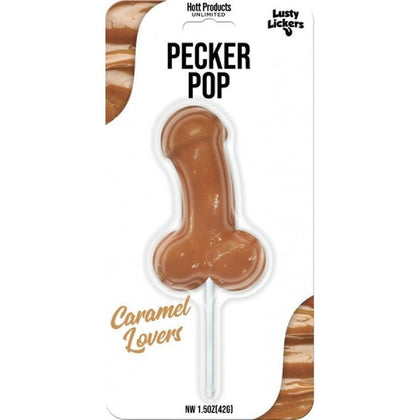 Lusty Lickers Pecker Pop Caramel Flavored Penis Shaped Candy Stick - Model: Penis Pop PP001, Unisex, Oral Pleasure, Pink