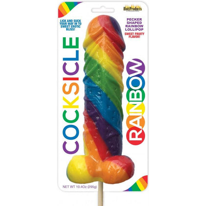 Introducing the Exquisite Pleasure Delight - The Ultimate Pecker Shaped Lollipop (Model RCL-69) for Unisex Oral Pleasure - A Rainbow of Sensual Bliss! - Adult Naughty Store