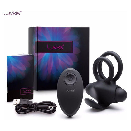 Silicone Elastic Penis Ring and Rabbit Clit Vibrator Adult Sex Toy For Couples