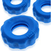 Hünkyjunk SuperHuj Teal Ice 3 Pc Cockring Set - Ultimate Male Pleasure Enhancer - Adult Naughty Store