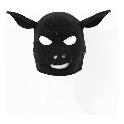 SensualXtreme Neoprene Pig Mask Black - The Ultimate Pleasure Experience for Alluring Playful Nights - Adult Naughty Store