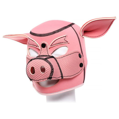 Sensual Pleasures Neoprene Pig Mask Pink - Model NP-59.5: The Ultimate Headgear for Unforgettable Sensations - Adult Naughty Store