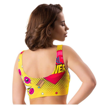 Introducing the Mememes Comics Insta Crop Top: The Ultimate Seamless Lingerie for Women - Model MC-CT001 - Thermo-regulated Sensations in Vibrant Colours - Adult Naughty Store