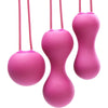 Je Joue Ami Kegel Balls Ben Wa Set - Progressive Pelvic Fitness Trainer for Women - Enhance Orgasms and Improve Health - Waterproof - Comfortable Retrieval Loop - Pink