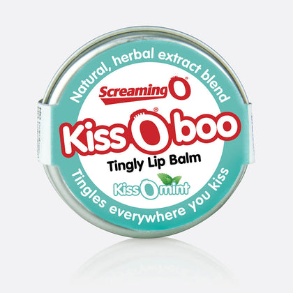 KissOBoo Edible Tingly Lip Balm Model 817483010880 | Unisex Peppermint Green Sensual Pleasure Lip Balm - Adult Naughty Store