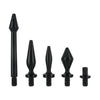 Luxuria Sensual Pleasures Enema Tip Set - Model LX-3000 - Unisex - Intimate Exploration - Obsidian Black - Adult Naughty Store