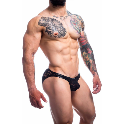 Discover the L4CE Bikini Bulge Black Men's Underwear - Model BB-001 - excelling in Style and Comfort for Men, offering a Superior Intimate Apparel Experience in Black for the Ultimate Sophist - Adult Naughty Store