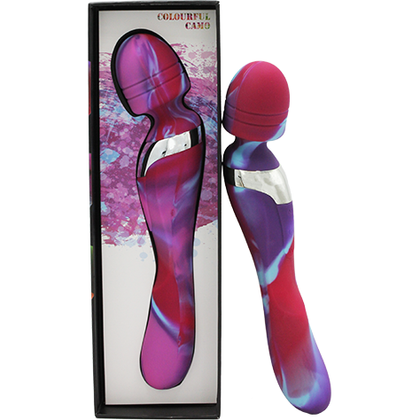 Beja 2in1 Rechargeable Vibrator - Model B-2021 - Multi-Speeds and Pulse Vibrations - For Women - External and Internal Stimulation - Colourful Camo Pink - Adult Naughty Store