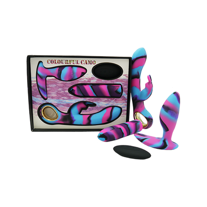 Introducing the Sensual Pleasures Blue Camo Lovers Kit - The Ultimate Pleasure Experience for Adventurous Couples - Adult Naughty Store